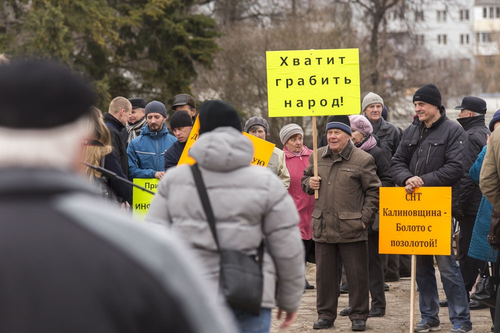 «Болото с позолотой»: митинг садоводов. ФОТО